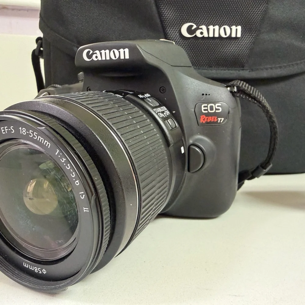 Canon EOS Rebel T7 DSLR Camera with Lens - Black